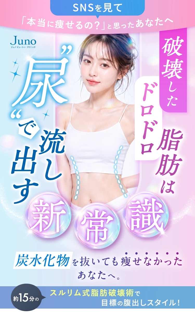 破壊したドロドロ脂肪は”尿”で流し出す スルリム式脂肪破壊術