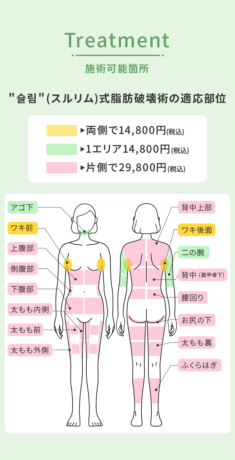 施術可能箇所