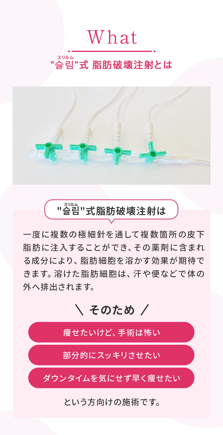 슬림（スルリム）式 脂肪破壊注射とは