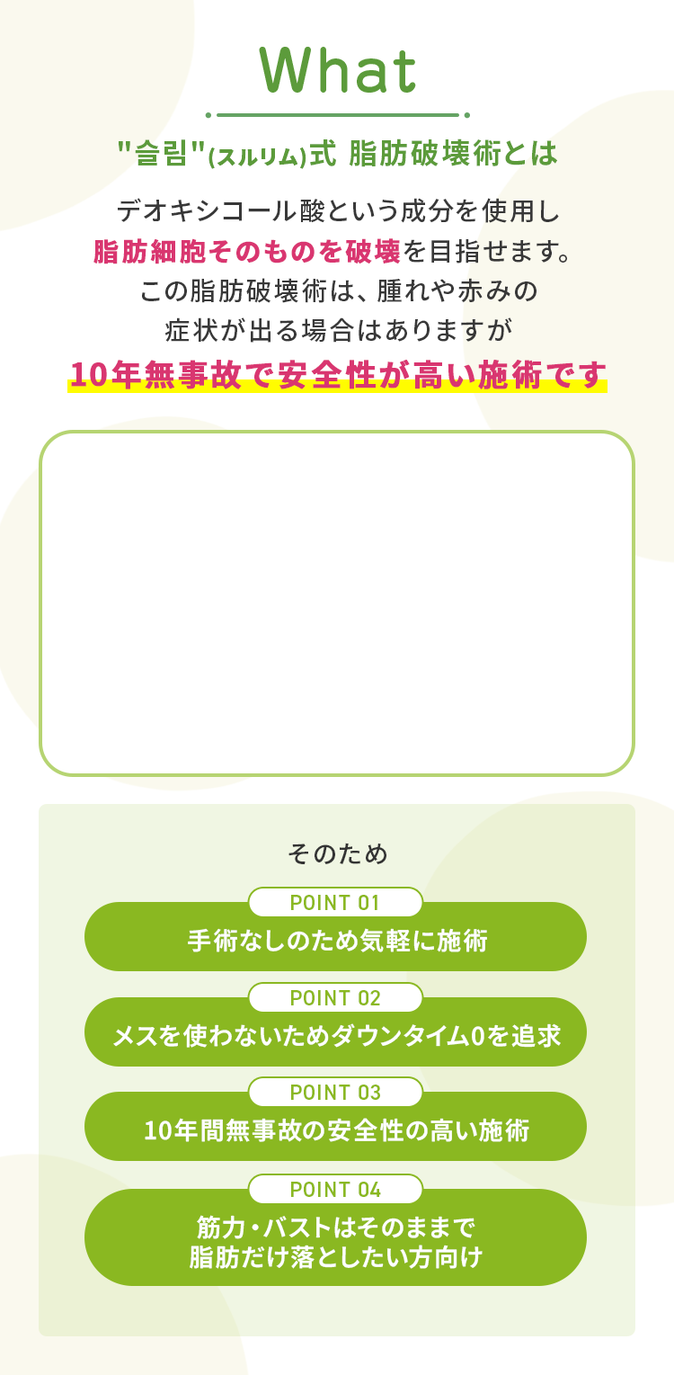 ＂슬림＂（スルリム）式 脂肪破壊術とは